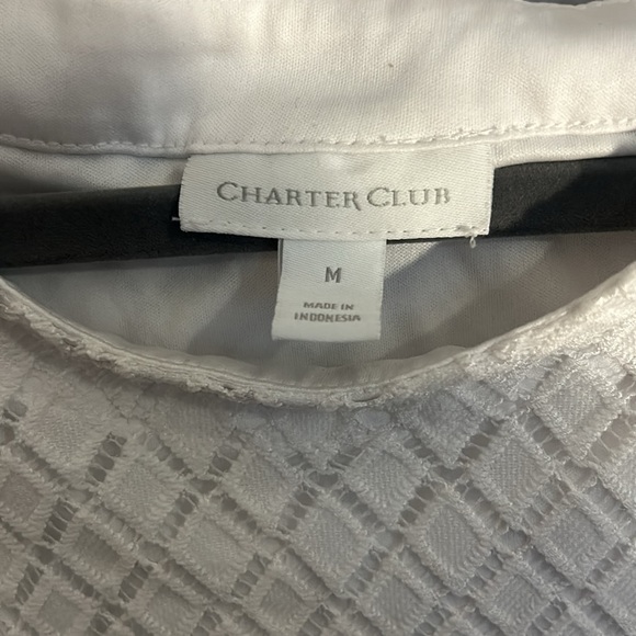 Charter Club Lace Tank Top - Picture 3 of 5